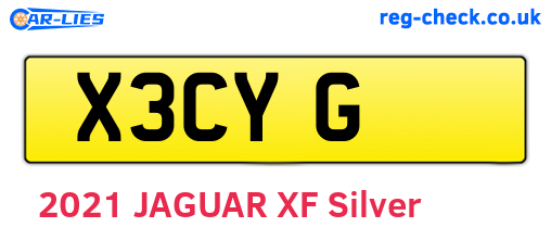 X3CYG are the vehicle registration plates.
