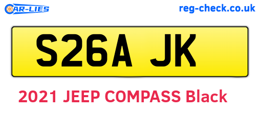 S26AJK are the vehicle registration plates.