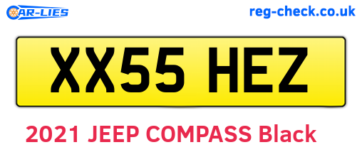 XX55HEZ are the vehicle registration plates.