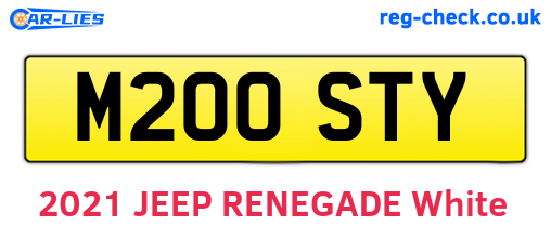 M200STY are the vehicle registration plates.