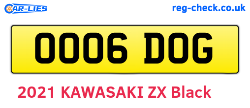 OO06DOG are the vehicle registration plates.