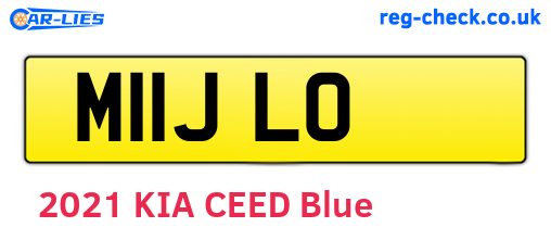 M11JLO are the vehicle registration plates.