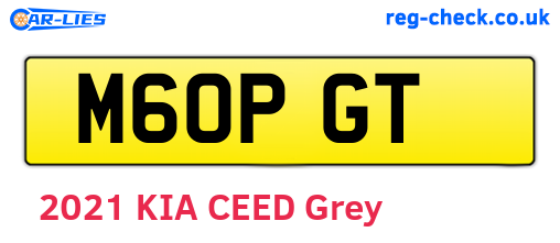 M60PGT are the vehicle registration plates.