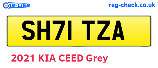 SH71TZA are the vehicle registration plates.