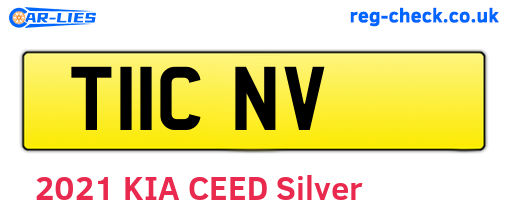 T11CNV are the vehicle registration plates.