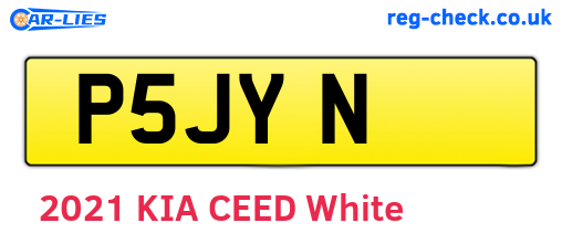 P5JYN are the vehicle registration plates.
