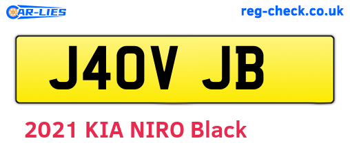 J40VJB are the vehicle registration plates.