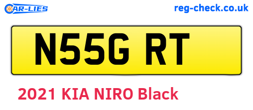 N55GRT are the vehicle registration plates.