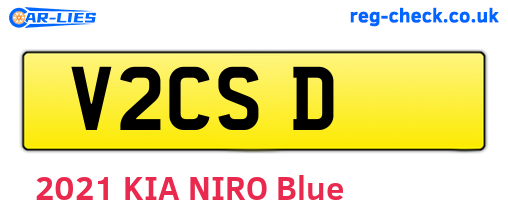 V2CSD are the vehicle registration plates.