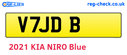 V7JDB are the vehicle registration plates.