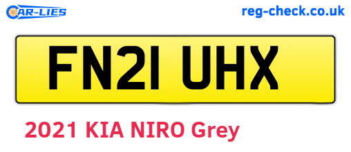 FN21UHX are the vehicle registration plates.