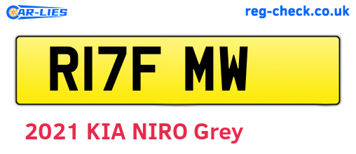 R17FMW are the vehicle registration plates.