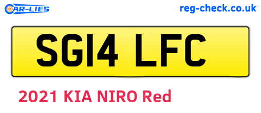 SG14LFC are the vehicle registration plates.