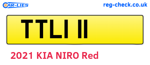 TTL111 are the vehicle registration plates.
