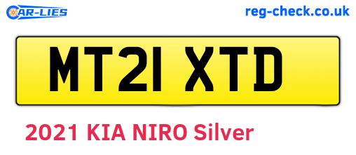 MT21XTD are the vehicle registration plates.