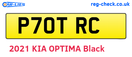 P70TRC are the vehicle registration plates.