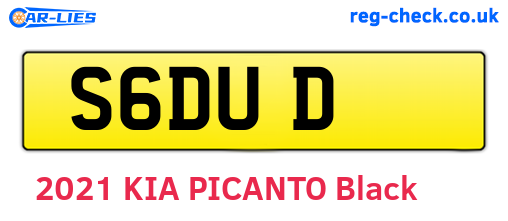 S6DUD are the vehicle registration plates.