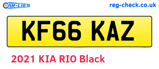 KF66KAZ are the vehicle registration plates.