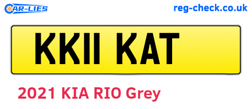 KK11KAT are the vehicle registration plates.