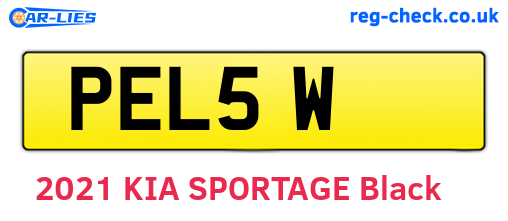 PEL5W are the vehicle registration plates.