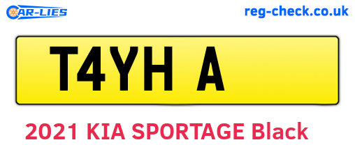 T4YHA are the vehicle registration plates.