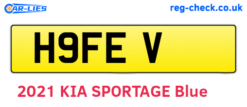 H9FEV are the vehicle registration plates.