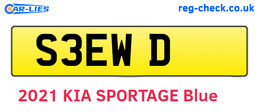 S3EWD are the vehicle registration plates.