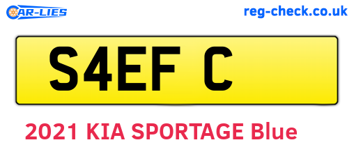 S4EFC are the vehicle registration plates.