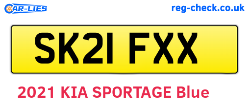 SK21FXX are the vehicle registration plates.