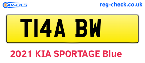 T14ABW are the vehicle registration plates.