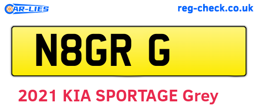 N8GRG are the vehicle registration plates.