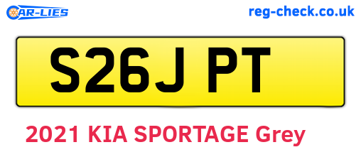S26JPT are the vehicle registration plates.