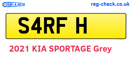 S4RFH are the vehicle registration plates.