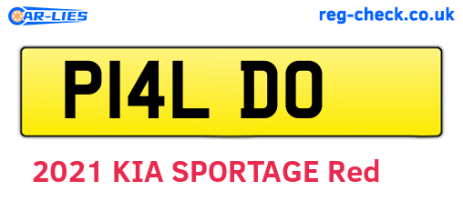 P14LDO are the vehicle registration plates.