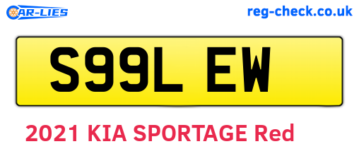 S99LEW are the vehicle registration plates.