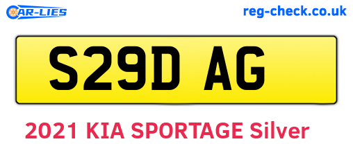 S29DAG are the vehicle registration plates.