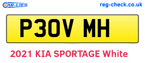 P30VMH are the vehicle registration plates.