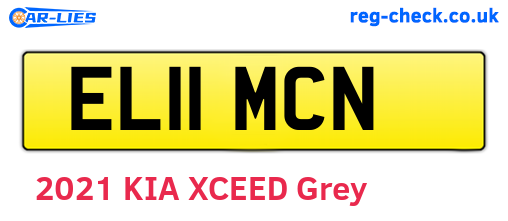 EL11MCN are the vehicle registration plates.