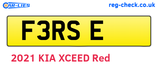 F3RSE are the vehicle registration plates.