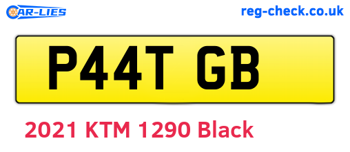 P44TGB are the vehicle registration plates.