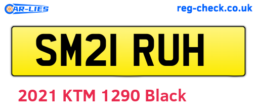 SM21RUH are the vehicle registration plates.