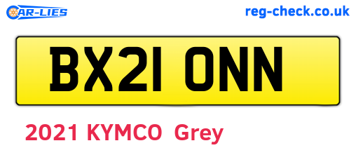 BX21ONN are the vehicle registration plates.