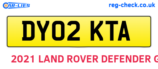 DY02KTA are the vehicle registration plates.
