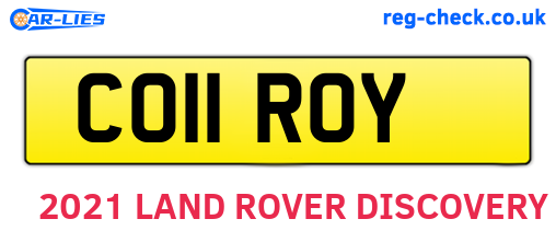 CO11ROY are the vehicle registration plates.