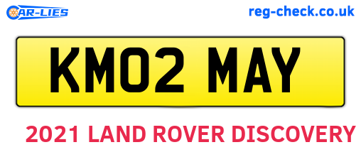 KM02MAY are the vehicle registration plates.