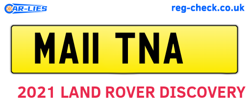 MA11TNA are the vehicle registration plates.