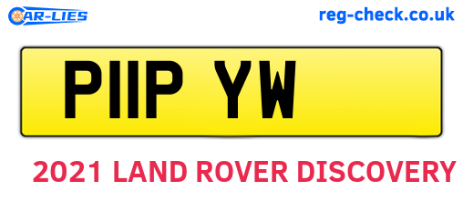 P11PYW are the vehicle registration plates.