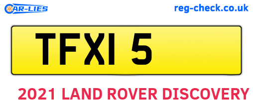 TFX15 are the vehicle registration plates.