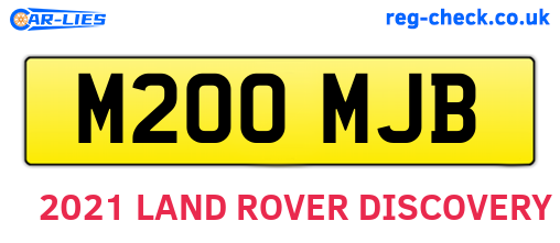M200MJB are the vehicle registration plates.
