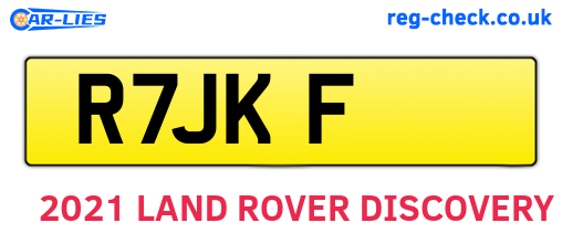 R7JKF are the vehicle registration plates.